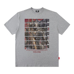 Men T Shirt Printed round Neck Short Sleeve T-shirt Men and Women Loose