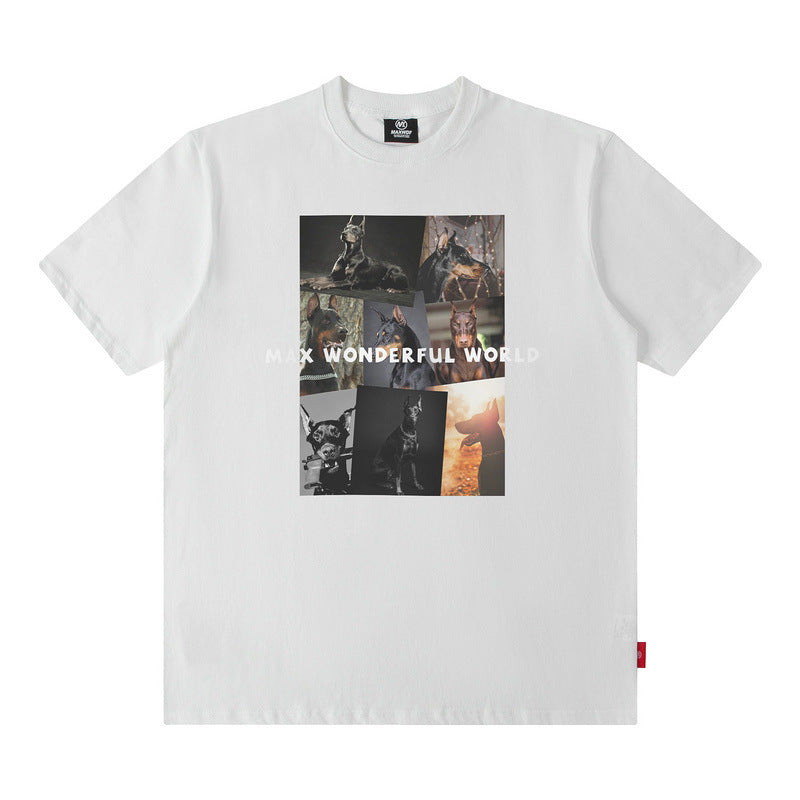 Men T Shirt West Coast T-shirt Letter Print Short-Sleeve Male Loose
