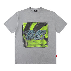 Men T Shirt Hip Hop Retro Letter Short Sleeve T-shirt for Men and Women