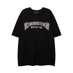 Men T Shirt Fashion Brand Leopard Print Letter Print Couple Short Sleeve T-shirt Men and Women