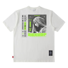 Men T Shirt American Printed T-shirt Men and Women Couple Loose