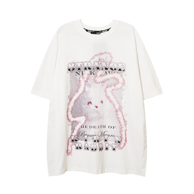 Men T Shirt Letter Short Sleeve T-shirt Harajuku Country Fashion Brand Summer Couple