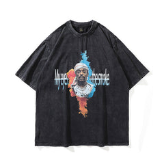 Men T Shirt Portrait Printing Short-Sleeved T-shirt Men's Summer