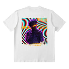 Men T Shirt Summer Letter Print Loose Short Sleeve T-shirt for Men and Women