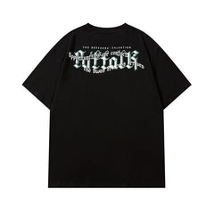Men T Shirt Printed Short-Sleeved T-shirt Men and Women Street Loose Couple