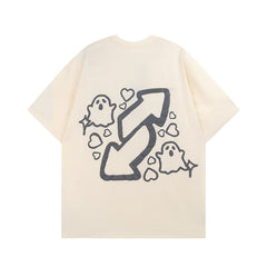 Men T Shirt Puff Print Short Sleeve T-shirt Men and Women Hip Hop Loose