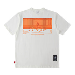 Men T Shirt Vintage Print Short Sleeves T-shirt Men and Women Ins Casual